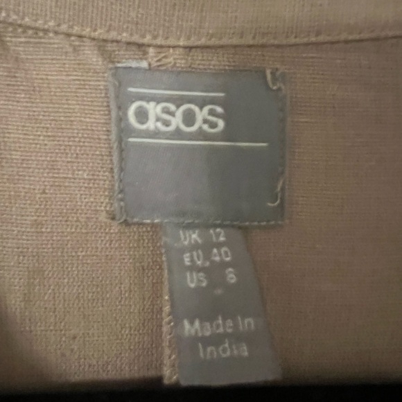 ASOS Beige cotton/linen romper size 12 (N117) - Picture 3 of 7